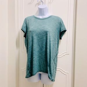 Lululemon Another Mile Short Sleeve Heathered Green Shirt